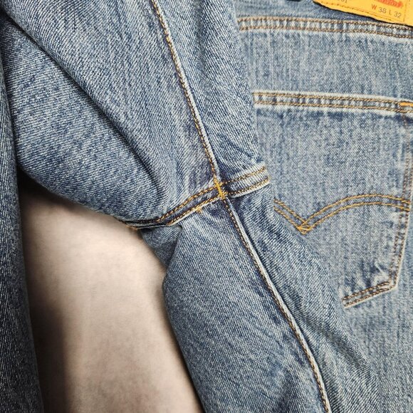 Levis 501 Jeans Mens 38x32 Straight Leg Button Fly Classic‎ Vintage Denim Pants - Picture 11 of 16